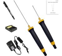 Hot Wire Foam Cutter Kit, 30W Electric Polystyrene Cutter with 2Pcs Hot Cutting Pen (5CM & 10CM), Higher Temperature, for Foam Carving Styrofoam Cutting, Detail Handling, DIY Crafts
