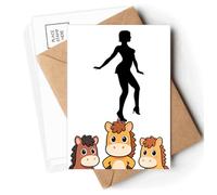 Hot Woman Dancing Outline Postcards Envelopes Cards Mailing Year Horse