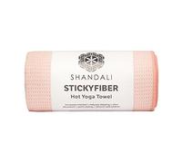 Hot Yoga Towel - Shandali Stickyfiber Yoga Towel - Mat-Sized, Microfiber, Super Absorbent, Anti-slip, Injury Free, 24" x 72" - Best Bikram Yoga Towel - Exercise, Fitness, Pilates, and Yoga Gear; Lifetime Guarantee (Sakura Pink, Standard)