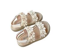 HOT1950s Girls Sandals Comfortable Flat Ankle Strap Shoes Flower Princess Style With Soft Sole Open Toe Beach Sandals Wide Fit Loose Fit Footwear Summer Roman Casual Shoes