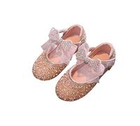 HOT1950s Girls Shoes Children's Princess Crystal Small Leather Sparkly Sandals With Soft Soles Summer Styles Wedding Party Ankle Strap Shoes for Wedding Party Glitter Bridesmaids