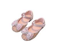 HOT1950s Girls Shoes Children's Princess Crystal Small Leather Sparkly Sandals With Soft Soles Summer Styles Wedding Party Ankle Strap Shoes for Wedding Party Glitter Bridesmaids