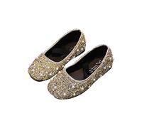 HOT1950s Girls Shoes Children's Princess Crystal Small Leather Sparkly Sandals With Soft Soles Summer Styles Wedding Party Ankle Strap Shoes for Wedding Party Glitter Bridesmaids