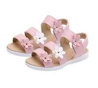 HOT1950s Girls Shoes Soft Sole Three Flowers Open Toe Princess Flower Summer Beach Shoes Ankle Strap Wide Fit Cute Casual Lightweight Flat Footwear Outdoor Breathable Sandals