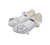 HOT1950s Girls Shoes Solid Color Ankle Strap Casual Mary Jane Strap Sandals Leather High Heels Sandals Pearl Bow Princess Style Temperament Womens Childrens Elegant Dance Shoes