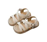 HOT1950s Girls Shoes Summer Leather Walking Soft Sole Sandals Open Toe Comfortable Flat Ankle Strap Wide Fit Sandals Princess Cute Outdoor Breathable Casual Beach Shoes