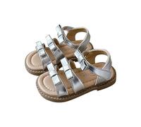 HOT1950s Girls Shoes Summer Leather Walking Soft Sole Sandals Open Toe Comfortable Flat Ankle Strap Wide Fit Sandals Princess Cute Outdoor Breathable Casual Beach Shoes