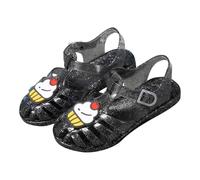 HOT1950s Kids Sparkly Shoes Soft Sole Butterfly Princess Shoes with Buckle Strap Open Toe Breathable Hollow Roman Beach Sandals Casual Outdoor Lightweight Summer Sandals