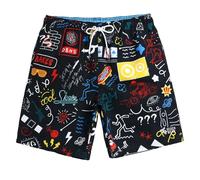 HOT1950s Men's Swim Shorts & Trunks with Compression Liner Quick Dry Swimming Trunks with Pockets Summer Hawaiian Swim Shorts 4-Way Stretch Swimwear for Men Holiday