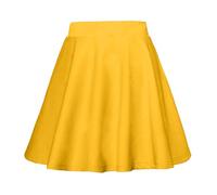 HOT1950s Summer Skirts for Women UK Elasticated Waist Stretchy Flared A-Line Skirt Casual High Waist Versatile Mini Skirts Solid Color Pleated Ladies Skirt for Club Streetwear