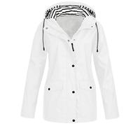 HOT1950s Waterproof Coat Womens Lightweight Raincoat for Women Thermal Ladies Rain Jackets Waterproof Outdoor Sport Womens Windbreaker Jackets Raincoat Women Trench Coats Uk Softshell Jacket