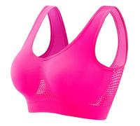 HOT1950s Wireless Bras for Women UK Oversized Support Comfort Racer Back Bras with Removable Pads Seamless Sleep in Yoga Bralette Running Crop Gym Stretch Tops Vest