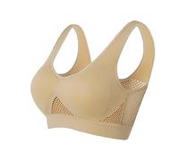 HOT1950s Wireless Bras for Women UK Oversized Support Comfort Racer Back Bras with Removable Pads Seamless Sleep in Yoga Bralette Running Crop Gym Stretch Tops Vest