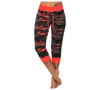 HOT1950s Womens Drawstring Pants Camouflage Pants Sweatpants with Pockets Summer Sweatpants for Women Yoga Outfits High Waisted Joggers for Women Plus Size Clothes