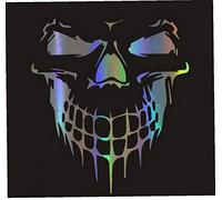Hotaden 1pc Car Stickers 15.9cm*17.7cm 3D Skull Sticker Car Motorcycles Decoration Reflective Custom Sticker