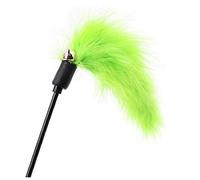 Hotaden 2 Pcs 28cm Random Color Cat Stick Interactive Feather Toy Cat Turkey Feather Toy Tease Cats Stick Pet Supplies Random Color