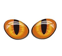 Hotaden 2pcs 12 * 10cm Cute Simulation Cat Eyes Car Stickers 3D Vinyl Decal for Rearview Mirror Car Head Engine Cover Windows Decoration