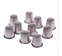 Hotaden 3pcs Silver Tone Sewing Thimbles 19x18mm Vintage Metal Sewing Finger Tip Protection
