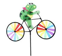 Hotaden Cute 3d Animal on Bike Windmill Wind Spinner Whirligig Garden Lawn Decor Random Color