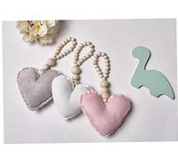 Hotaden Nordic Style Wooden Beads Heart Ornaments Dream Catcher Kids Room Decoration Wall Hanging Girls Baby Tents Decorative