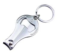 Hotaden Novelty Bottle Opener Keychain Key Ring 3 in 1 Filer Bar Beer Tool Steel Nail Clipper Multi-function Bottle Opener