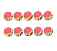 Hotainoys 10Pcs Assorted Colorful Rainbow Sponge Foam Golf Balls for Swing Training Aids Indoor Golf Practice Clubs Equipment