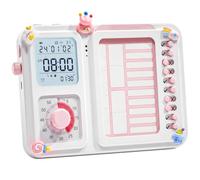 Hotainoys 3-in-1 Visual Timer for Kids, Adhd Tool for Kids Adults, Task Timer with Visual Schedule, Chore Chart & Planning Board, Style2, for