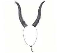 Hotainoys Devil Horns Headband, Extra Long Exaggerated Goat Horns For Cosplay, Adjustable Black Foam Hair Accessory, Cosplay