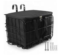 Hotainoys Front Bike Basket, Heavy Duty Foldable Metal Basket with Inner Bag, Easy Mount Cargo Baskets for Mountain, City, Electric Bike Accessories, for