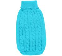 Hotainoys Pet Dog Turtleneck Sweater, Sky Blue Pet Winter Warm Knitted Pullover, Crochet Coat Suitable for Small Dogs and Cats (M) Dog Turtleneck Sweater