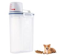 Hotainoys Pet Food Container 2.5L Large Capacity Airtight Dog Food Storage Container with Measuring Cup Sealed Dampproof Storage for Grain, Rice, Snacks, Condiments Cat