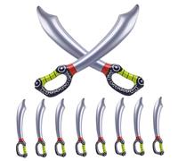 Hotainoys Pirate Sword for Kids, 10PCS 27.6 Inch Funny Inflatable Swords, Safe Plastic Blow up Swords with Valve for Party Supplies Cosplay Toy Props Halloween Party Pirate Sword Kids
