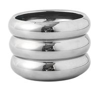 Hotainoys Plant Pot, 4.7 Inch Silver Ceramic Planter with Drainage Holes, Unique Boho Small Flower Pots for Home Garden Office Desktop Decoration, Silver Ceramic Pots for Plants