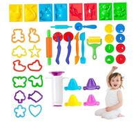 Hotainoys Playdough Tools Colourful Funny DIY Playdough Sets for Kids Ages 4-8 withEasy to Use & Clean Play Dough Sets for Kids Ages 2-4 Playing Supplies, Style 1 Set