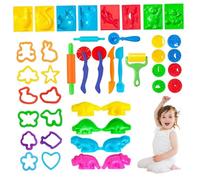 Hotainoys Playdough Tools Colourful Funny DIY Playdough Sets for Kids Ages 4-8 withEasy to Use & Clean Play Dough Sets for Kids Ages 2-4 Playing Supplies, Style 2 Set