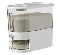 Hotainoys Rice Dispenser, Detachable Clear PP Plastic Rice Container with Measuring Cup Kitchen Organization for Cereal Oatmeal Coffee Bean Soybean Corn, 5kg Storage