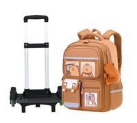 Hotainoys Rolling Backpack with 6 Wheels Large Capacity Backpack with Retractable Handle Waterproof Cartoon School Bag Reflective Strap for Kids Boys Girls Student,