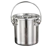 Hotainoys Stainless Steel Containers with Lids, 3L Airtight Food Storage Container with Buckle & Handle Thick Milk Jug for Coffee Beans, Sugar, Rice, Flour, Grain Stainless Steel Container