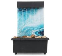 Hotainoys Tabletop Fountain, Desk Waterfall with LED Light and Pebbles USB & Battery Operated Indoor Zen Waterfall Decor for Home & Office Tabletop Fountain