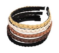 Hotalisona Braided Headbands for Women Head Bands for Women's Hair Thin Boho Fashion Headbands with Teeth for Women Non Slip Hair Accessories 5Pcs