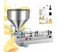 HOTAPEPU Automatic Filling Machine,Horizontal Pneumatic Paste Filling Machine,25 Bottles/Min Stainless Steel Dispenser,Liquid/Paste Piston Paste Filler for Oil,Fruit Juice,Honey,Cream (300ML)~/