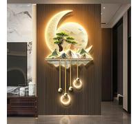 HOTAPEPU Creative Landscape Wall Sculptures, 3d Wall Art Decoration - Led, in Power Supply 3D Wall Art Decor for Living Room Entrance Corridor~/