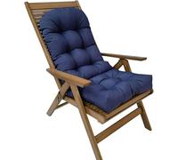 HOTAPEPU High Back Cushions for Adirondack Chair Seat Cushion 110x50 Cm (Blue)