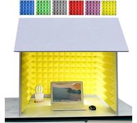 HOTAPEPU Portable Soundproof Booth, Desktop Soundproof Cover, Self Made Sound Booth Box, Isolation Shield, Vocal Absorbing Shield to Filter Vocal for Microphone, Studio Sound Recording