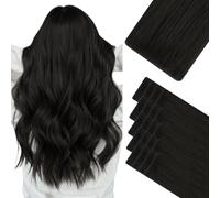 Hotbanana Invisi Edge Tape in Hair Extensions Human Hair, 20inch 50g 20pcs Natural Black Invisible Tape in Extensions Straight Seamless Real Remy Hair Injected
