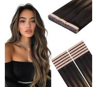 Hotbanana Tape in Hair Extensions, Balayage Dark Brown to Chestnut Brown 14 Inch 50g 10pcs, Wide Tape in Extensions Human Hair Real Remy Invisible Tape-ins Silky Straight Skin Weft Folding Wear