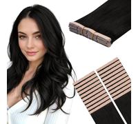 Hotbanana Tape in Hair Extensions, Chocolate Brown 16 Inch 50g 10pcs, Wide Tape in Extensions Human Hair Real Remy Invisible Tape-ins Silky Straight Skin Weft