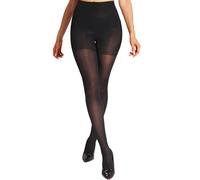 HOTBOSS Unbelievable Durability Tights, Rip Resistant Pantyhose, Control Top 40D Semi Sheer Tights for Women, Medias Mujer, Black, L