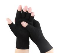 Hotcakes Compression Gloves for Arthritis Pain Relief-Snug Elastic Arthritis Gloves for Women and Men Offers Hand Support for Carpal Tunnel, Raynauds and Provide Arthritis Relief for Hands (Black, L)