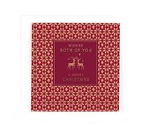 Hotchpotch Contemporary Gold Foil Embossed Festive Merry Christmas Card for a Special Couple - 6"x6" (Both of You)